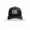I Don't Feel Tardy Carbon Fiber Patch Structured Trucker - BLACK