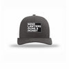 Send Lawyers Guns & Money Carbon Fiber Patch Structured Trucker - CHARCOAL