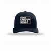Send Lawyers Guns & Money Carbon Fiber Patch Structured Trucker - NAVY