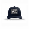 I Don't Feel Tardy Carbon Fiber Patch Structured Trucker - NAVY