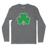 Tartan Shamrock Long Sleeve T-Shirt - Charcoal Heather
