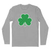 Tartan Shamrock Long Sleeve T-Shirt - Heather Grey