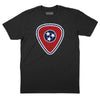 Tennessee Flag Guitar Pick T-Shirt - Black