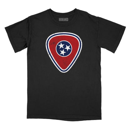 Tennessee Flag Guitar Pick Relaxed Fit T-Shirt