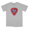 Tennessee Flag Guitar Pick Relaxed Fit T-Shirt - Silver