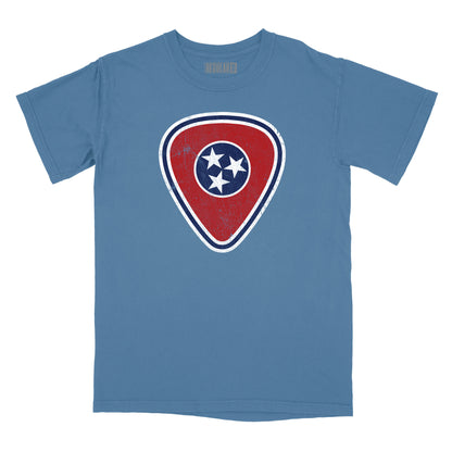 Tennessee Flag Guitar Pick Relaxed Fit T-Shirt