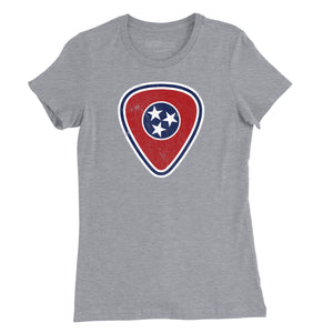 Tennessee Flag Guitar Pick Womens T-Shirt