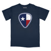 Texas Flag Guitar Pick Relaxed Fit T-Shirt - Navy