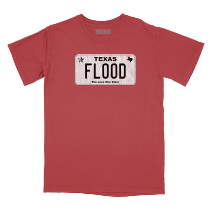 Texas Flood Licence Plate Relaxed Fit T-Shirt