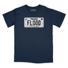 Texas Flood Licence Plate Relaxed Fit T-Shirt - Navy