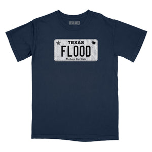 Texas Flood Licence Plate Relaxed Fit T-Shirt