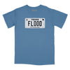 Texas Flood Licence Plate Relaxed Fit T-Shirt - Slate