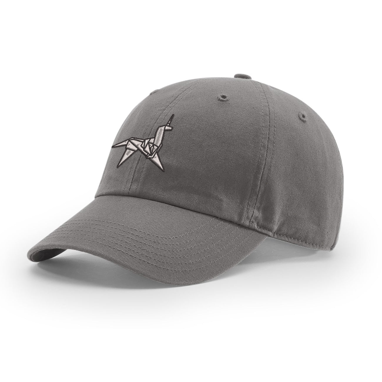 Unicorn Embroidered Baseball Cap - Adjustable Dad Hat In Charcoal, Unisex Cotton Fit