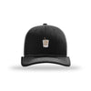 White Russian Icon Structured Trucker - BLACK
