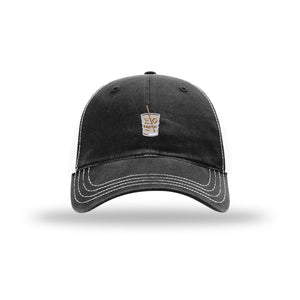 White Russian Cocktail Icon - Soft Mesh Trucker