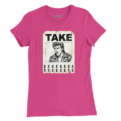 Take On Me Handbill Womens T-Shirt (Inspired by A-Ha)