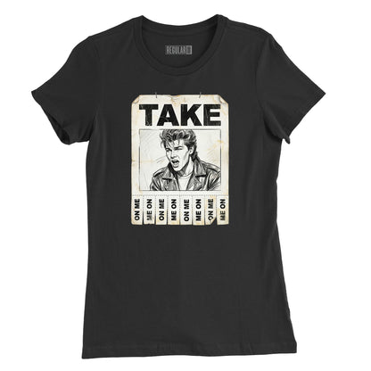 Take On Me Handbill Womens T-Shirt (Inspired by A-Ha)