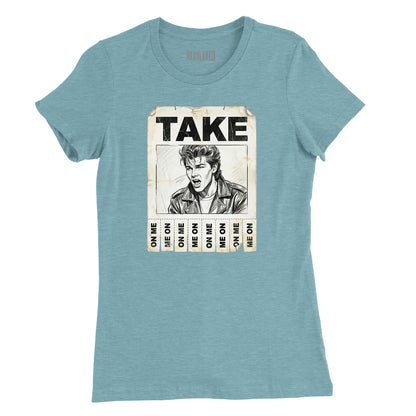 Take On Me Handbill Womens T-Shirt (Inspired by A-Ha)