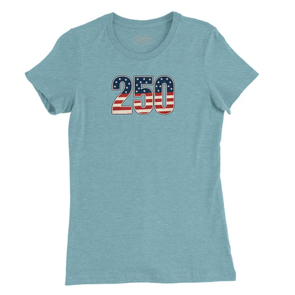 250 Old Glory Womens T-Shirt