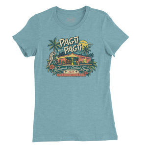 Pago Pago Tiki Bar Womens T-Shirt — Lagoon Blue