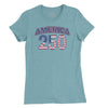America 250 Vintage Womens T-Shirt - Lagoon Blue