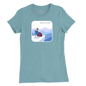 Enjoy the Silence Women T-Shirt (Inspired by Depeche Mode) in Lagoon Blue