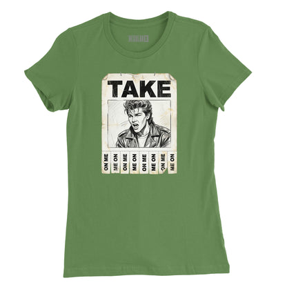 Take On Me Handbill Womens T-Shirt (Inspired by A-Ha)