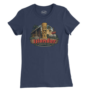 The Islander Tiki Bar Womens T-Shirt — Navy