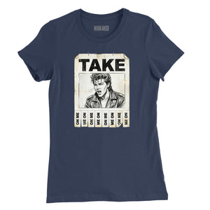 Take On Me Handbill Womens T-Shirt (Inspired by A-Ha)