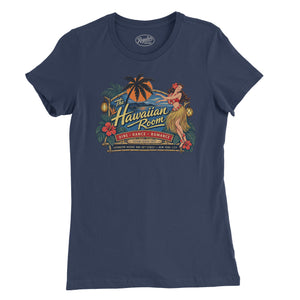 The Hawaiian Room Tiki Bar Womens T-Shirt — Navy