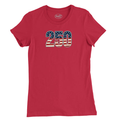 250 Old Glory Womens T-Shirt