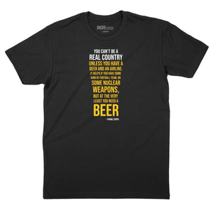 You Need a Beer Zappa Quote T-Shirt