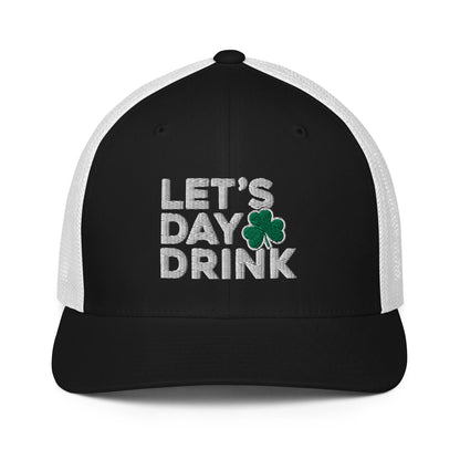 Let's Day Drink Shamrock Flexfit Structured Trucker