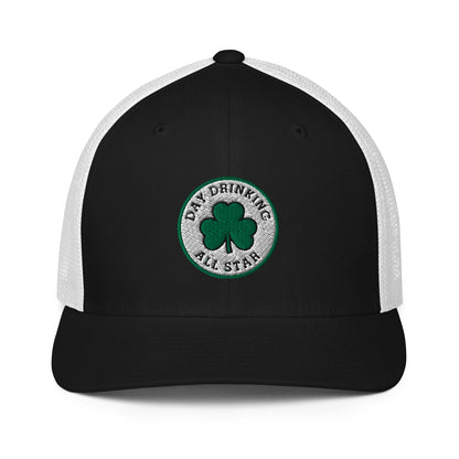 Day Drinking All-Star Shamrock Flexfit Structured Trucker