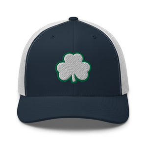 Shamrock White & Kelly Structured Trucker