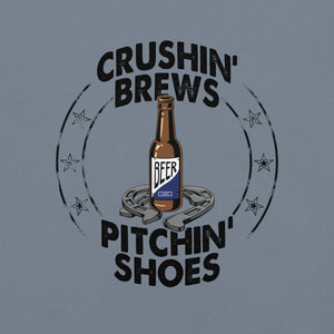 Crushing Brews & Pitching Shoes Premium Relaxed T-Shirt