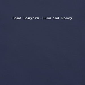 Send Lawyers Guns & Money Typewriter T-Shirt