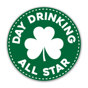 Day Drinking All Star Shamrock Decal